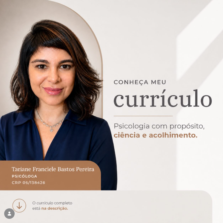 Postagem do Instagram: “Conheça meu currículo”